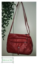 Torebka Damska na ramię z kieszonkami kolor czerwony