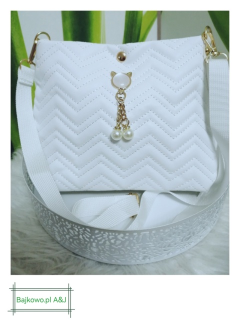 Torebka Damska biała na ramię
