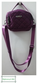 Torebka Damska fiolet , kuferek z paskiem