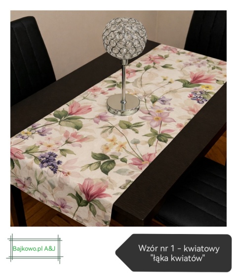 Bieżnik na stół w kwiaty - mix wzorów - szycie na zamówienie