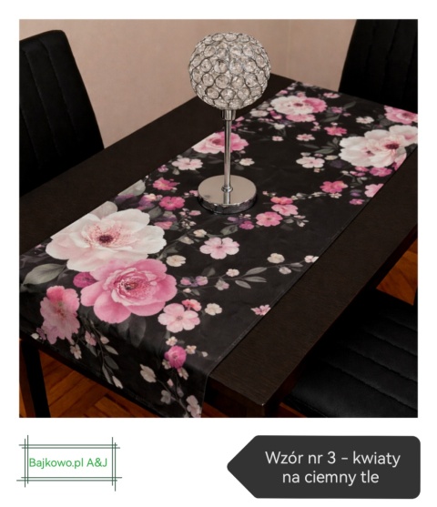 Bieżnik na stół w kwiaty - mix wzorów - szycie na zamówienie