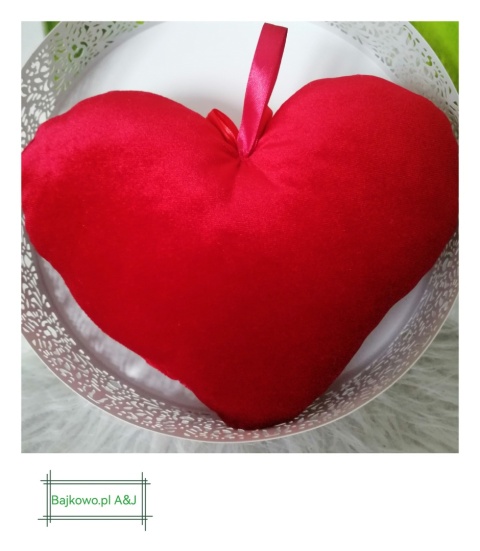 Serce czerwone zawieszka , dekoracja
