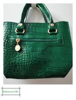 Torebka Damska , skóra ekologiczna zielona