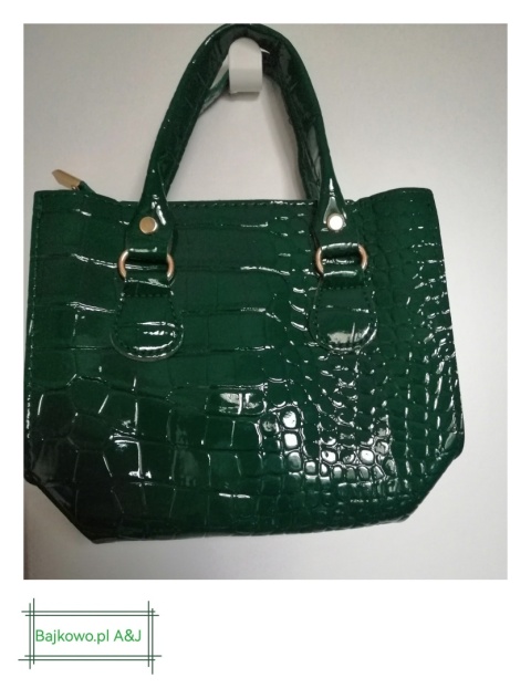 Torebka Damska , skóra ekologiczna zielona